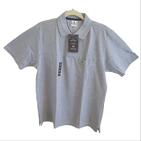 Albertini Other - ALBERTINI Men's Gray Golf Polo Shirt with Pocket NWT Cotton Blend